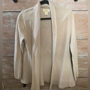 Peck & Peck cashmere open cardigan. Large